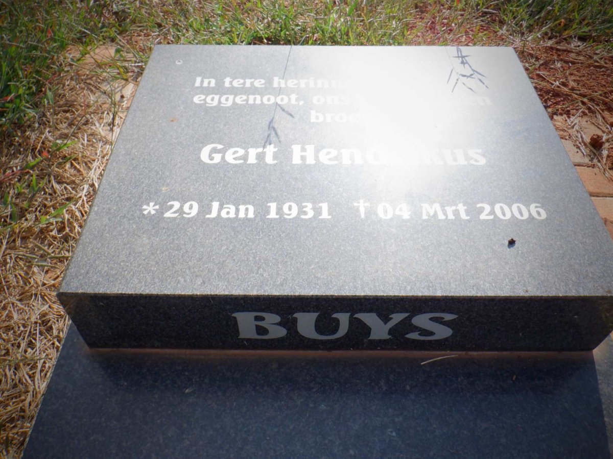 BUYS Gert Hendrikus 1931-2006