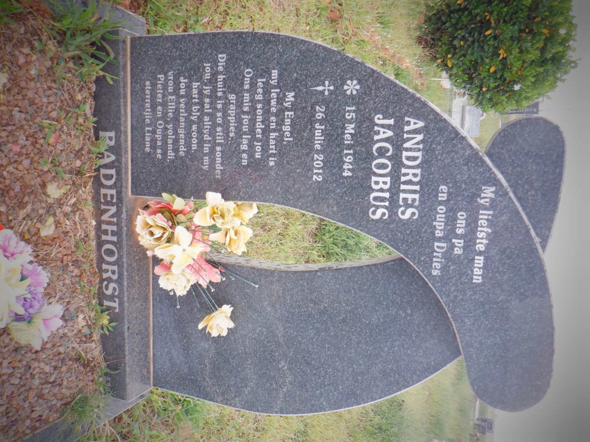 BADENHORST Andries Jacobus 1944-2012