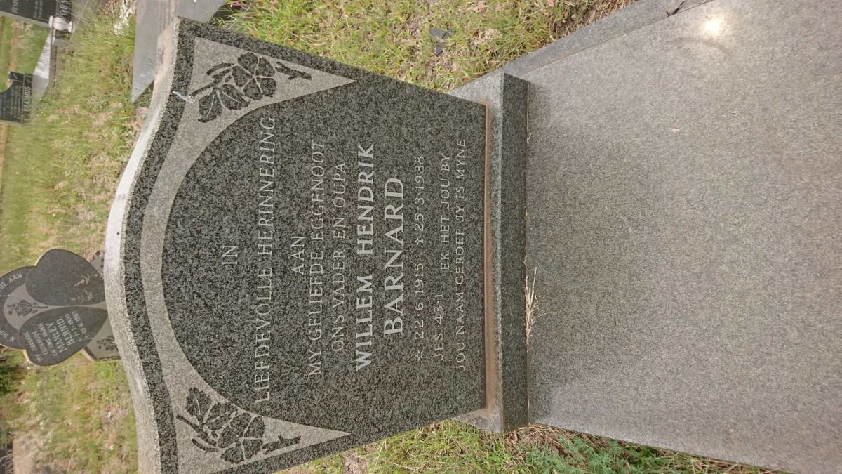 BARNARD Willem Hendrik 1915-1988
