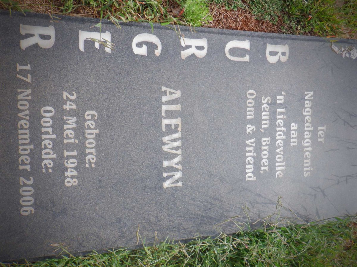 BURGER Alewyn 1948-2006