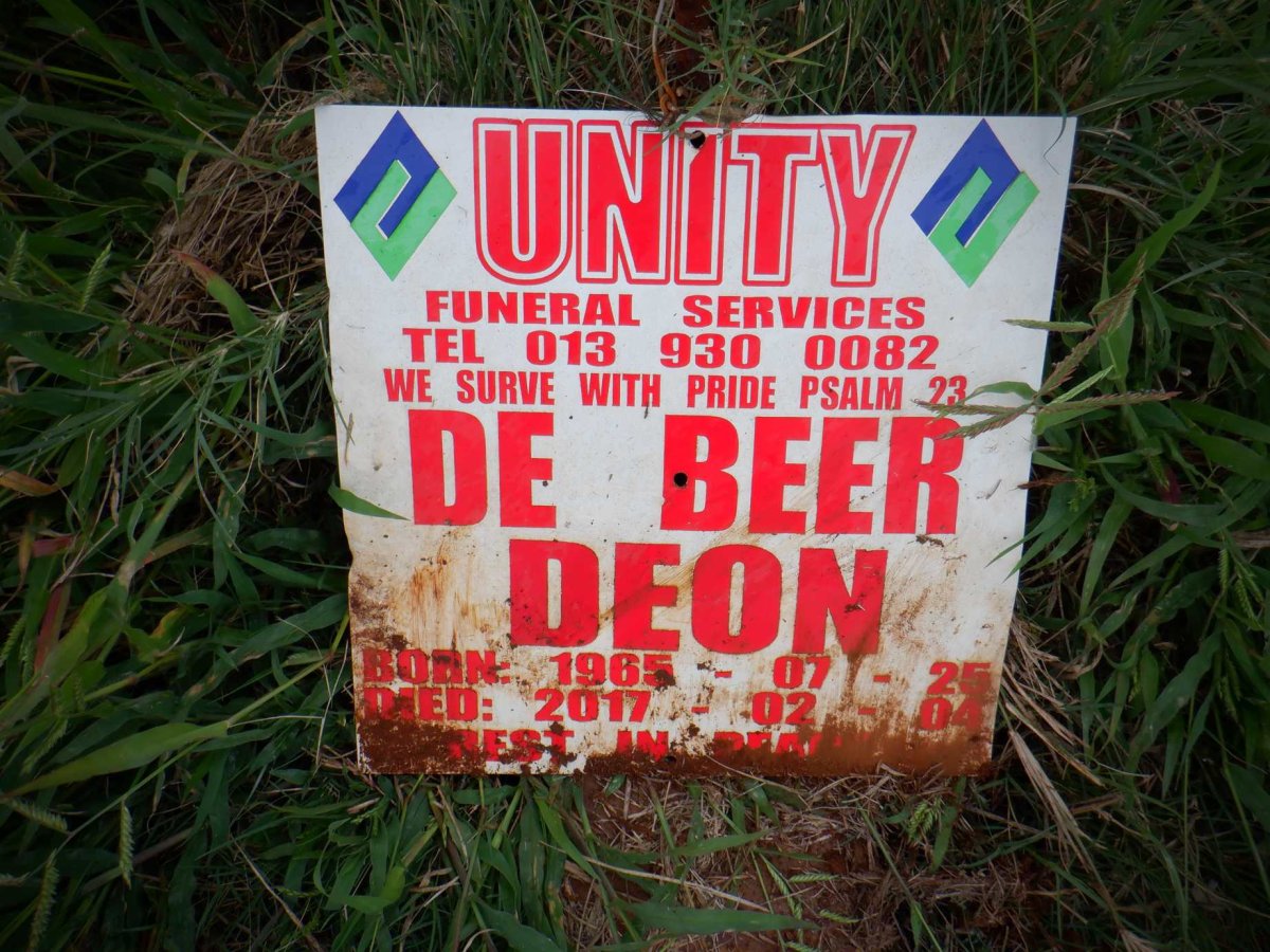 BEER Deon, de 1965-2017