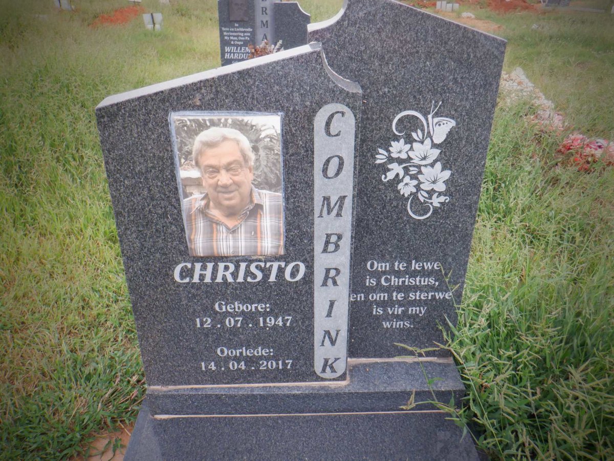 COMBRINK Christo 1947-2017