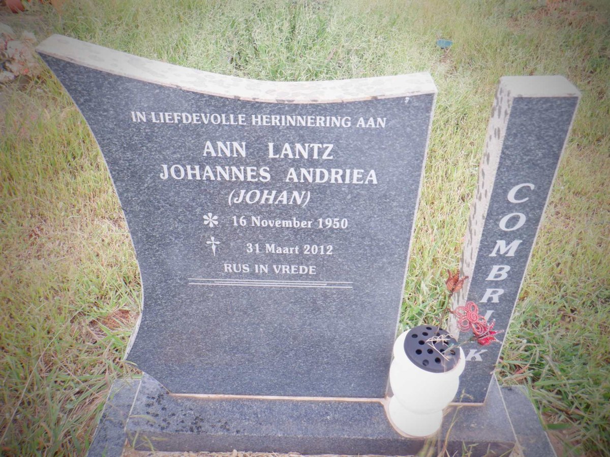 COMBRINK Ann Lantz Johannes Andriea 1950-2012