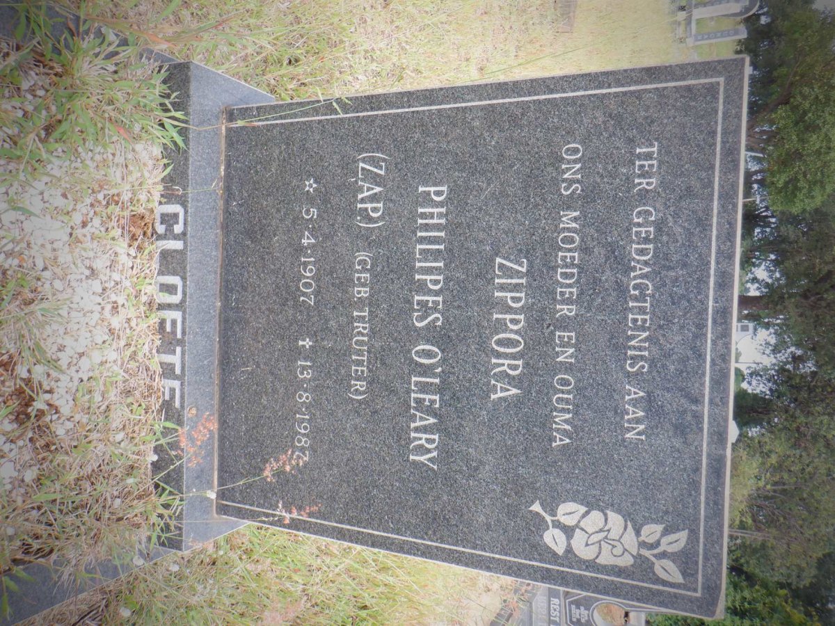 CLOETE Zippora Philipes O'Leary nee TRUTER 1907-1987