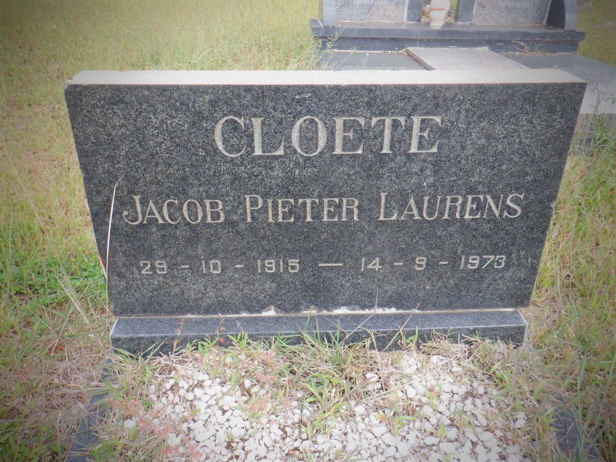 CLOETE Jacob Pieter Laurens 1915-1973