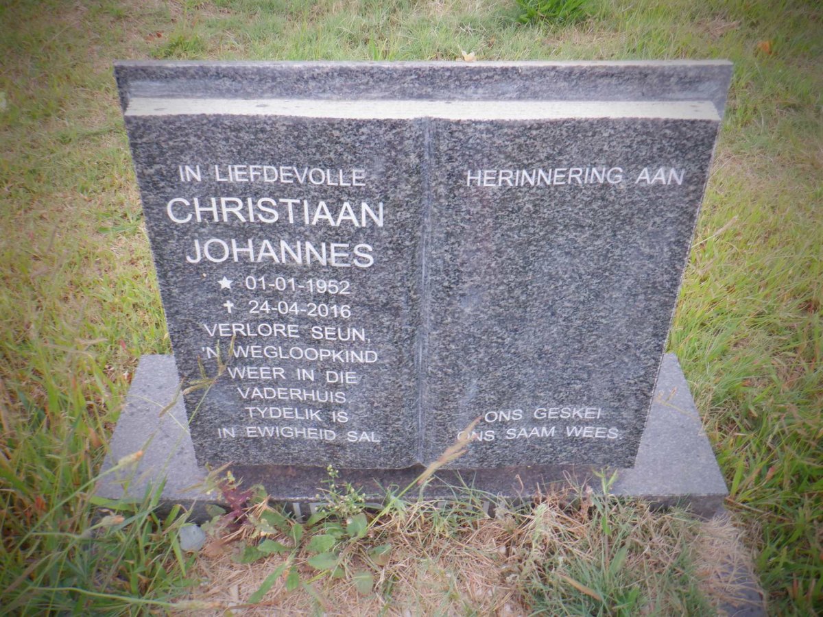 DIEDERIKS Christiaan Johannes 1952-2016