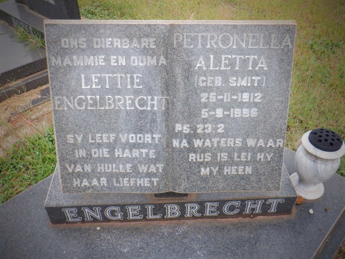 ENGELBRECHT Petronella Aletta nee SMIT 1912-1996
