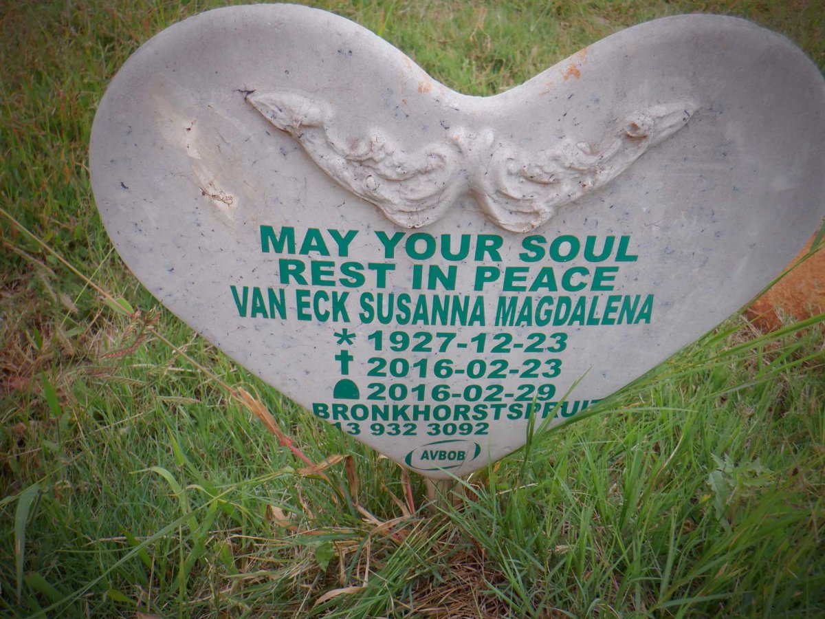 ECK Susanna Magdalena, van 1927-2016