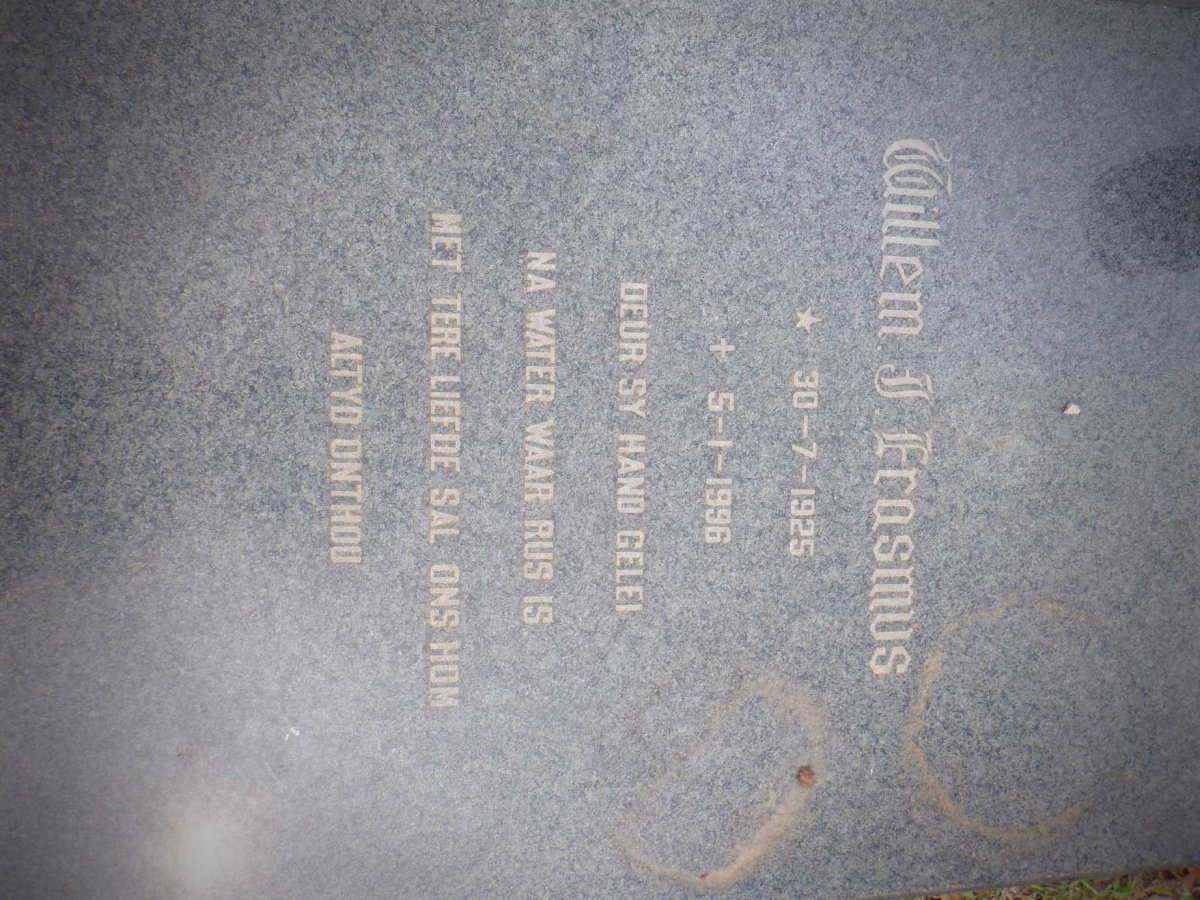 ERASMUS Willem J. 1925-1996