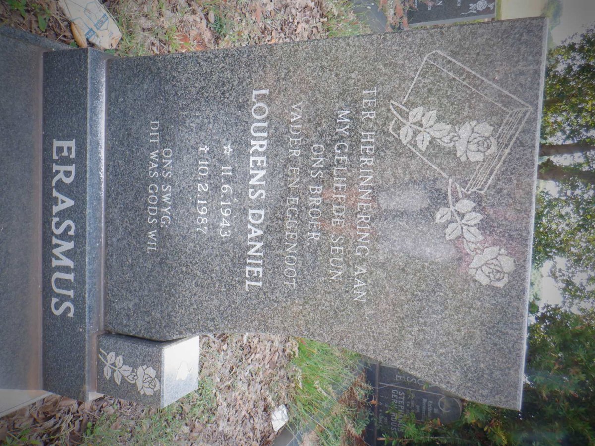 ERASMUS Lourens Daniel 1943-1987