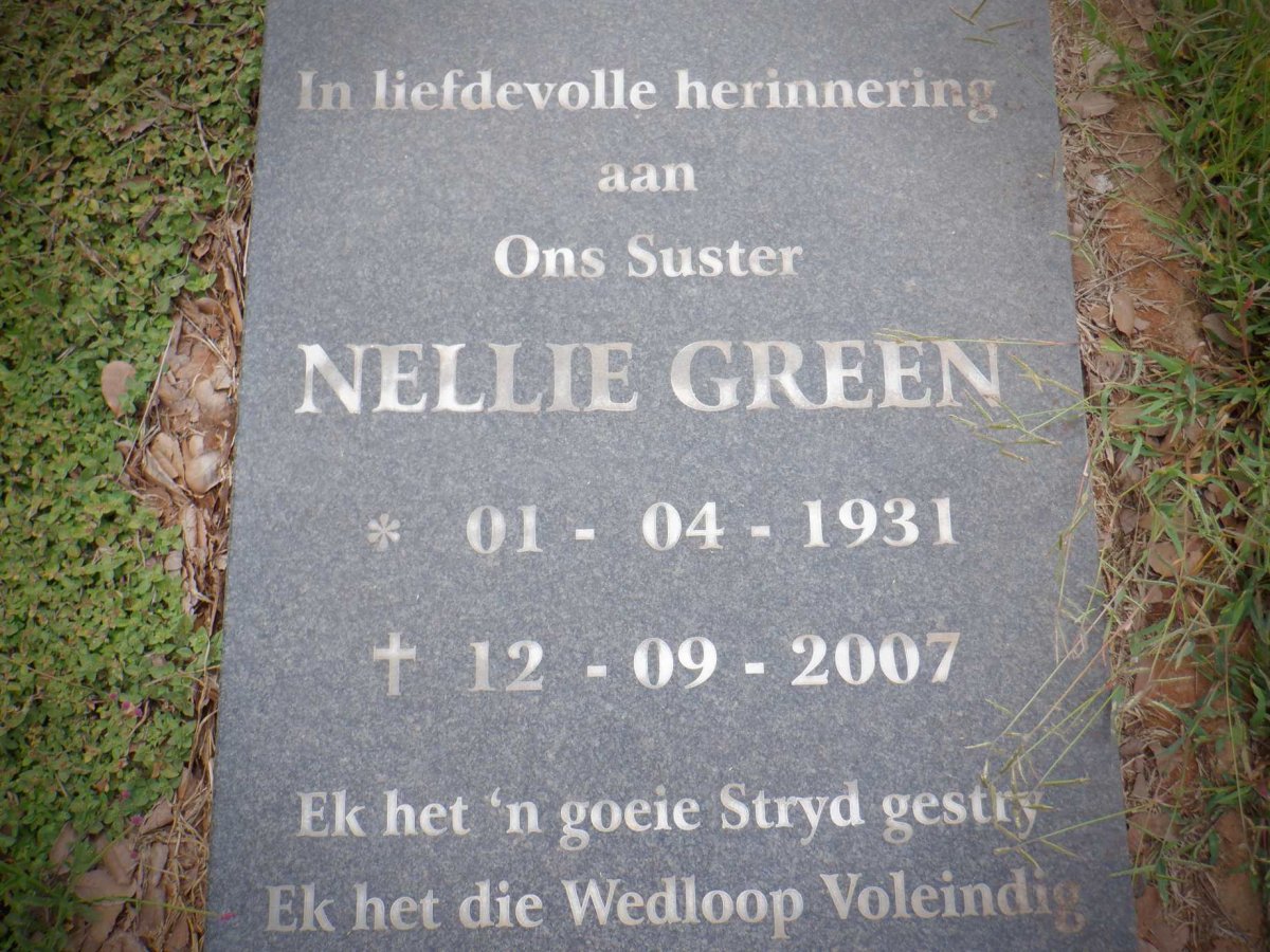 GREEN Nellie 1931-2007