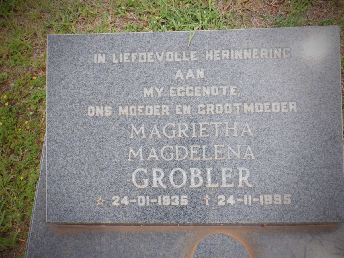 GROBLER Magrietha Magdelena 1935-1995