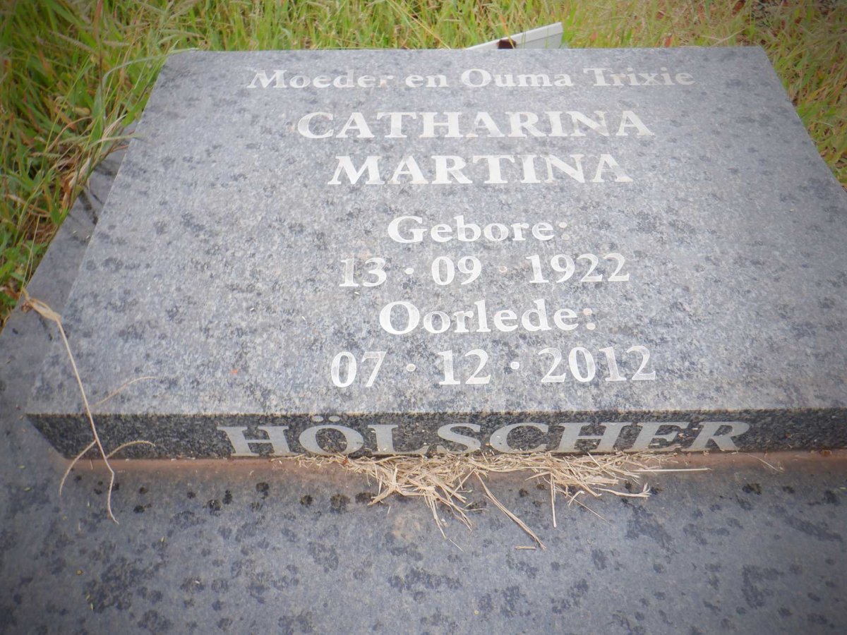 HÖLSCHER Catharina Martina 1922-2012