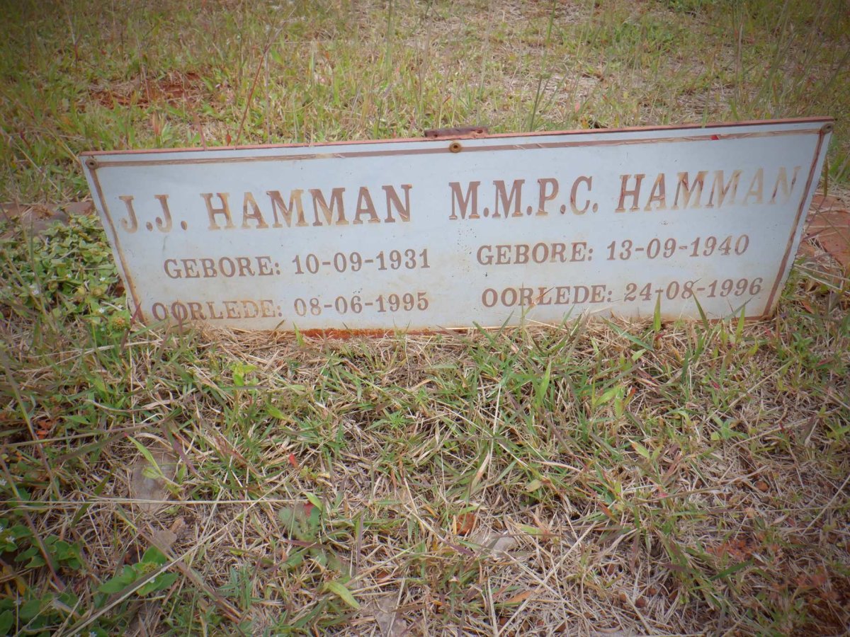 HAMMAN J.J. 1931-1995 &amp; M.M.P.C. 1940-1996