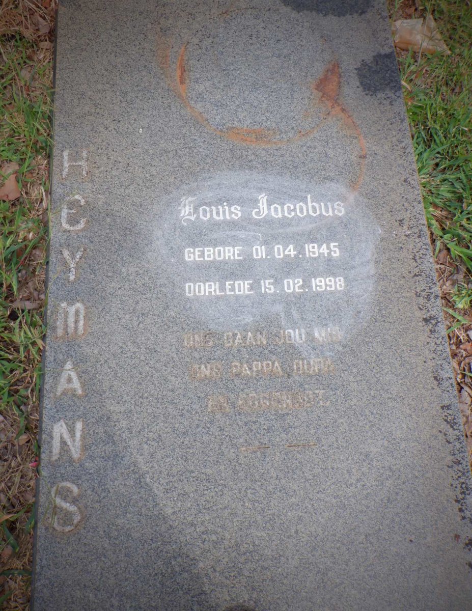 HEYMANS Louis Jacobus 1945-1998