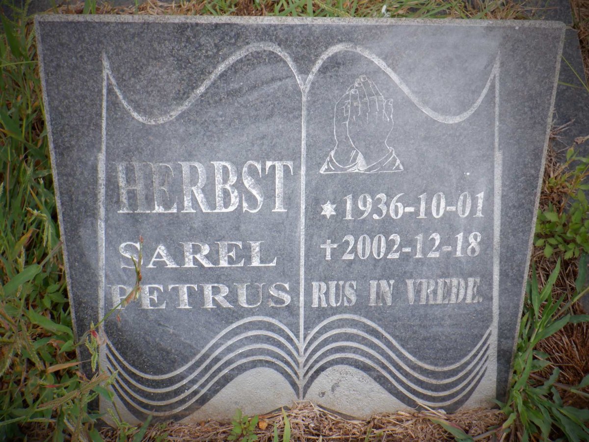 HERBST Sarel Petrus 1936-2002