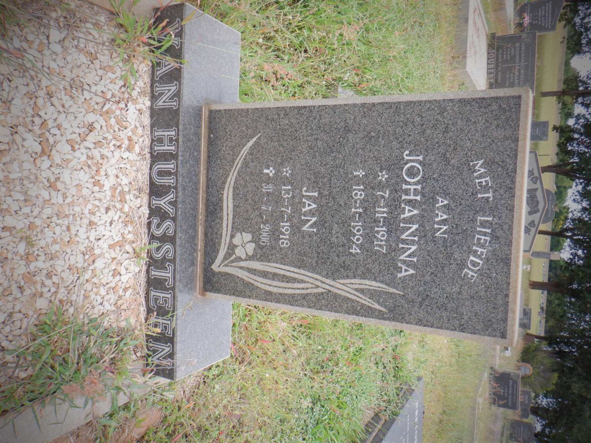 HUYSSTEEN Jan, van 1918-2006 &amp; Johanna 1917-1994