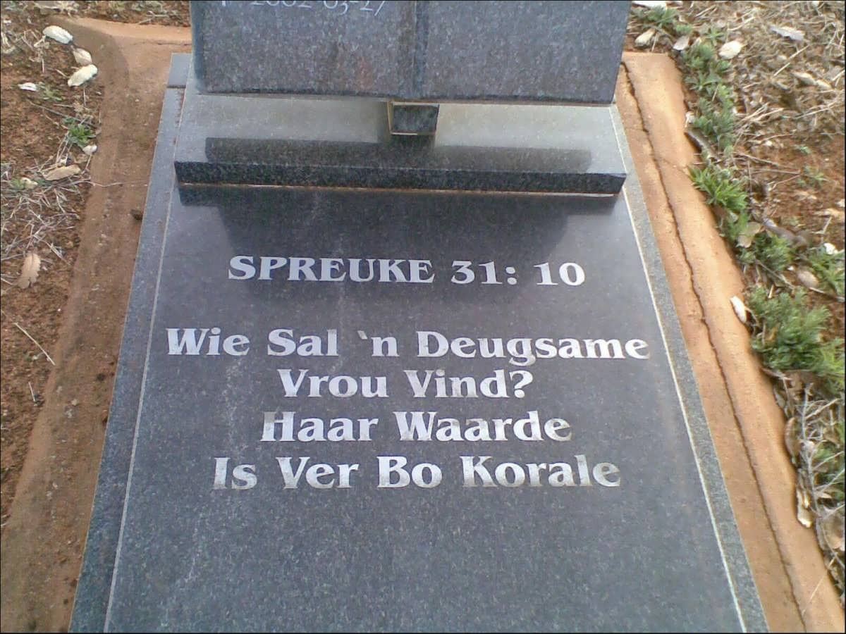 HEERDEN Maria Magrieta, van 1924-2002