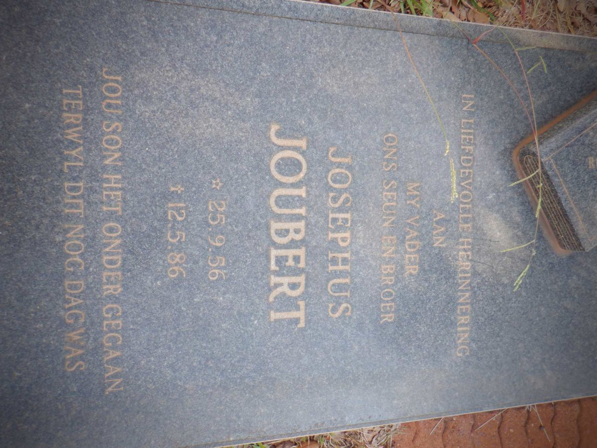 JOUBERT Josephus 1956-1986
