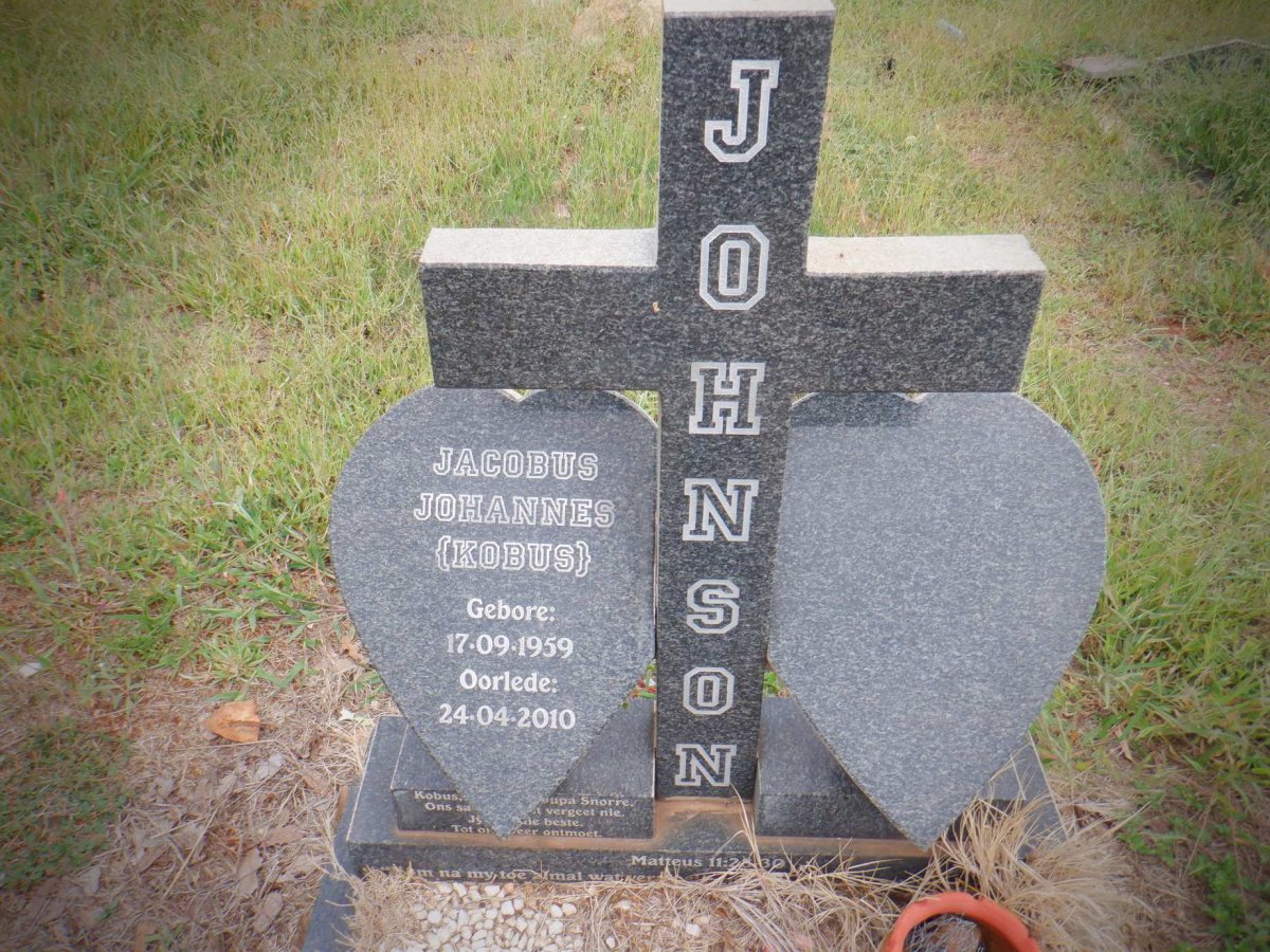 JOHNSON Jacobus Johannes 1959-2010