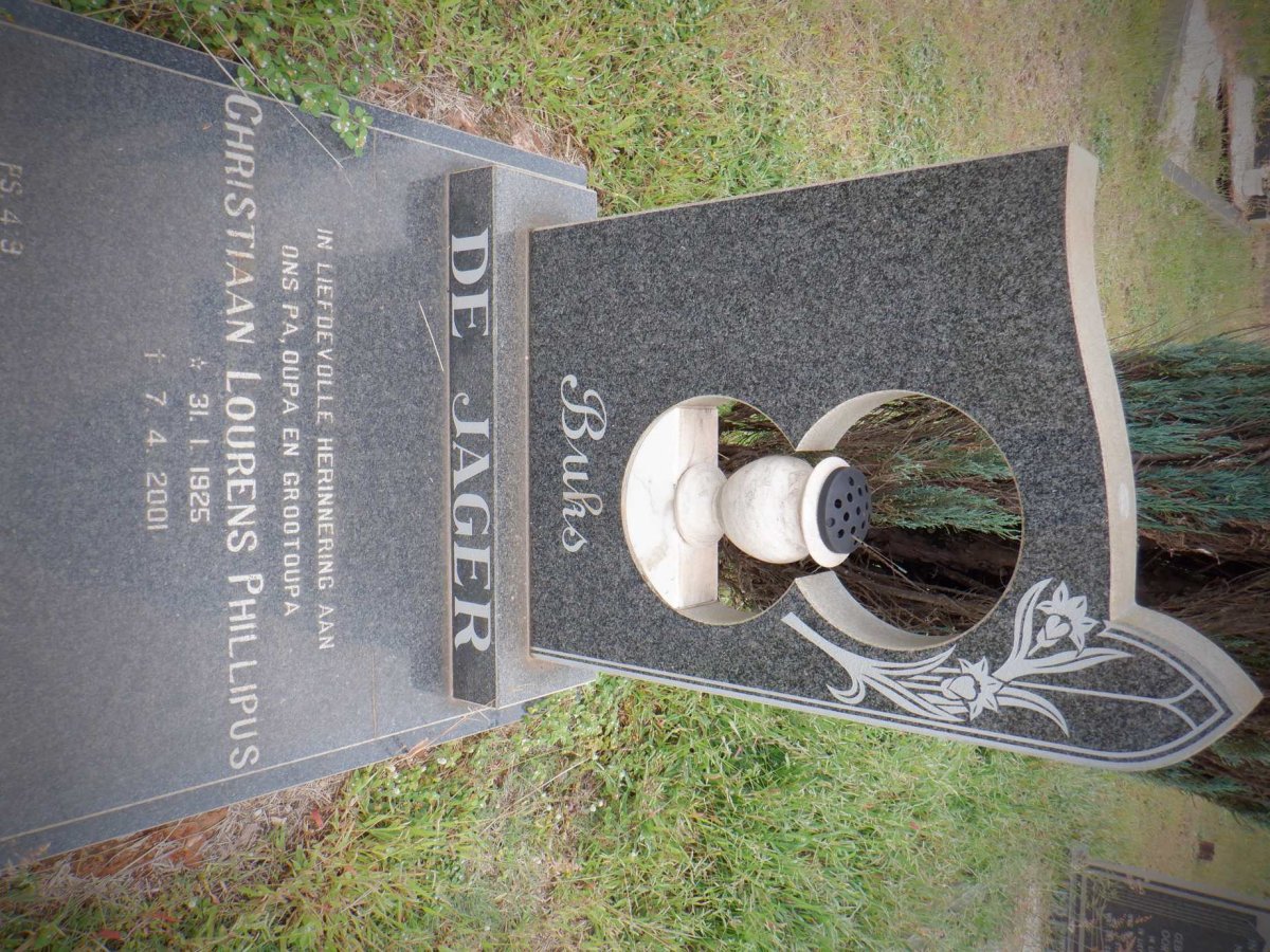 JAGER Christiaan Lourens Phillipus, de 1925-2001