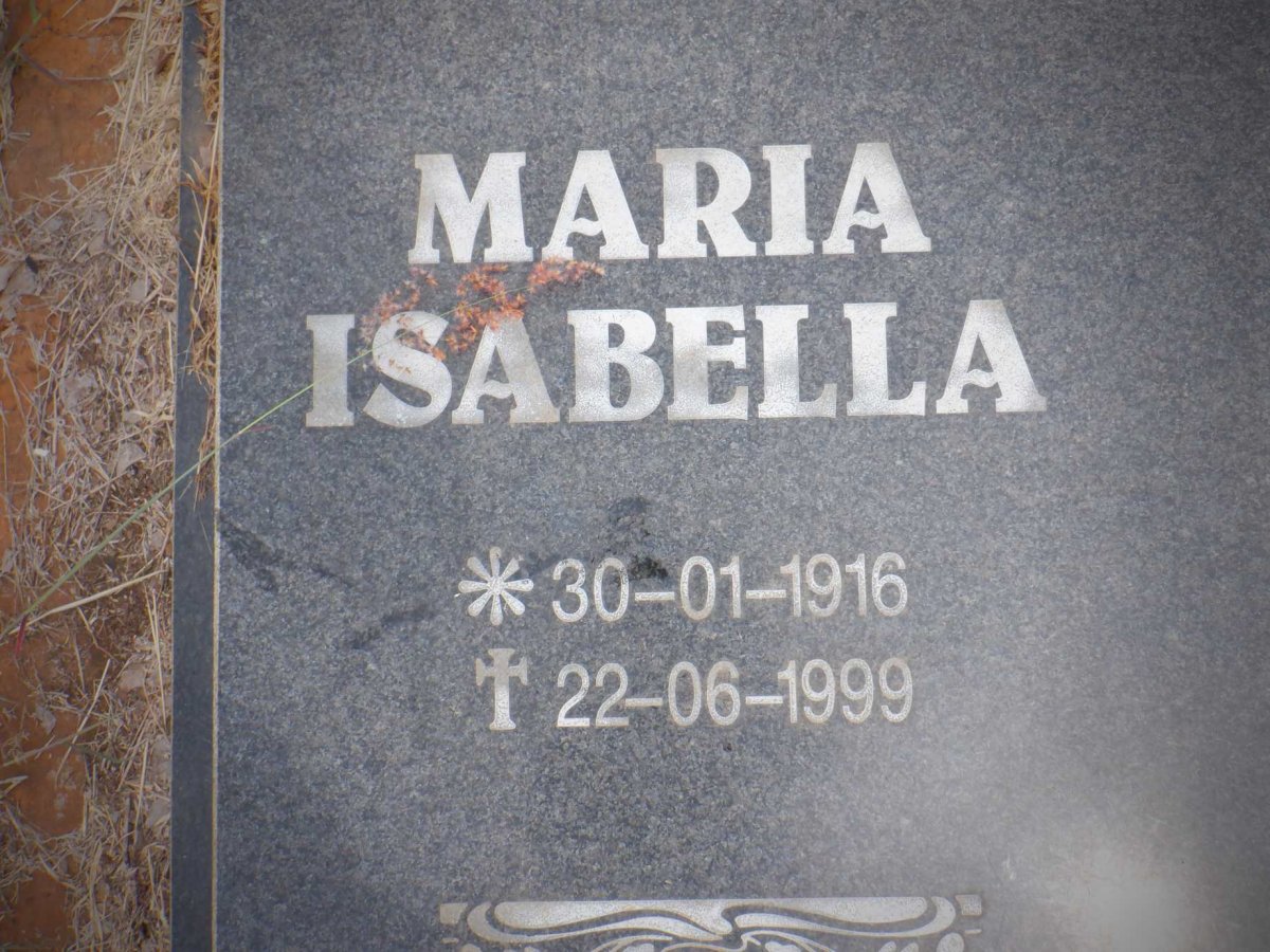 JAARSVELD Maria Isabella, van 1916-1999