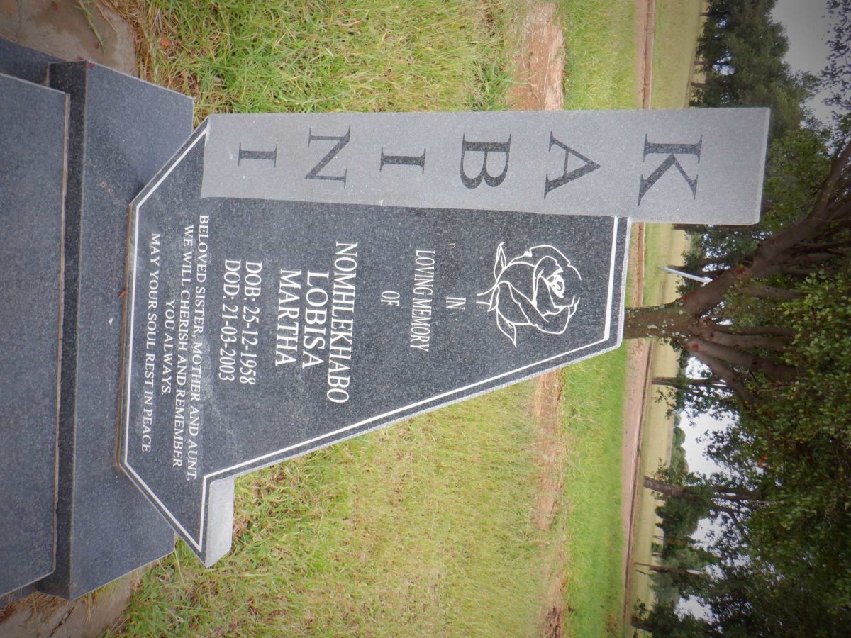 KABINI Nomhlekhabo Lobisa Martha 1958-2003