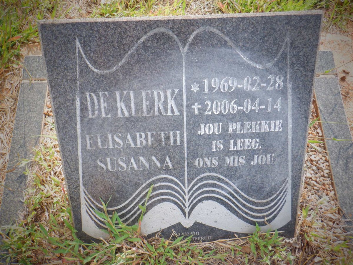 KLERK Elisabeth Susanna, de 1969-2006