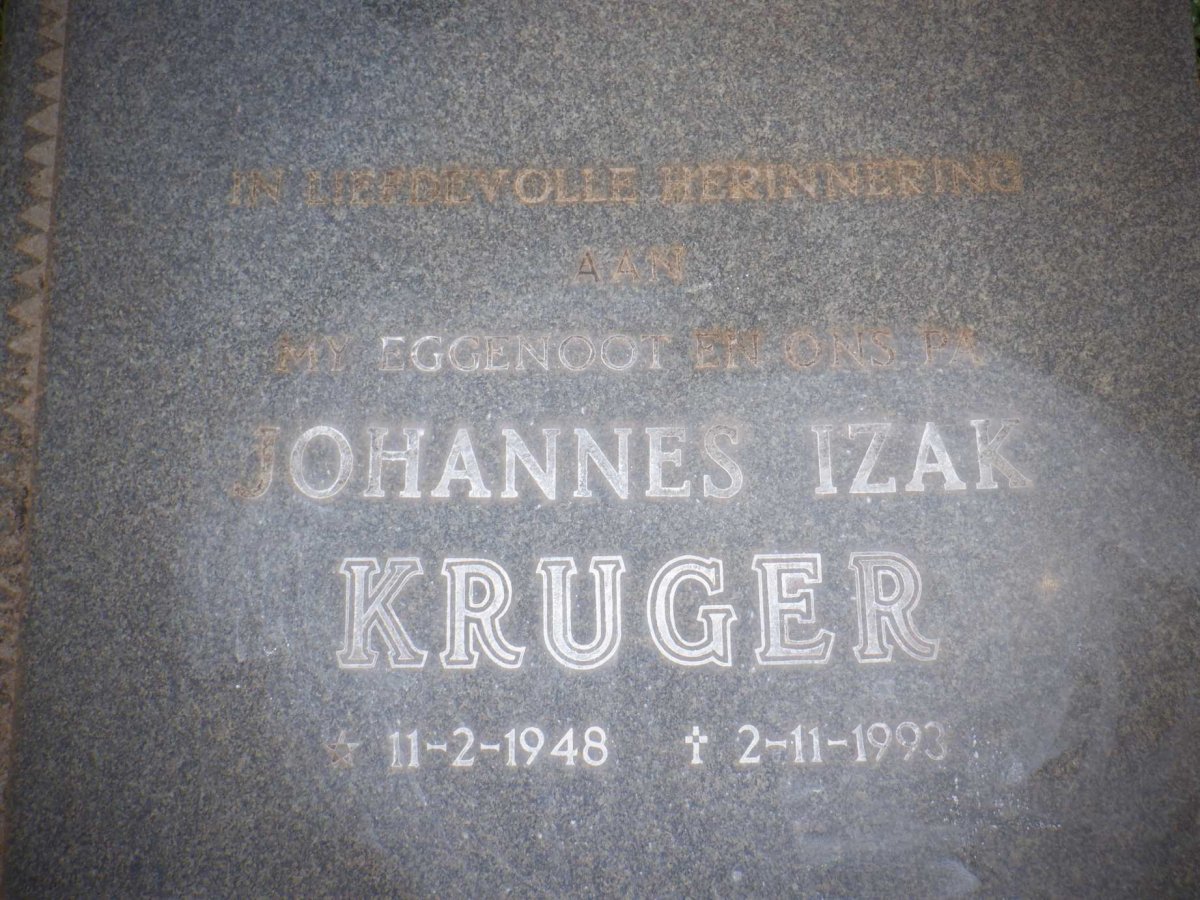 KRUGER Johannes Izak 1948-1993