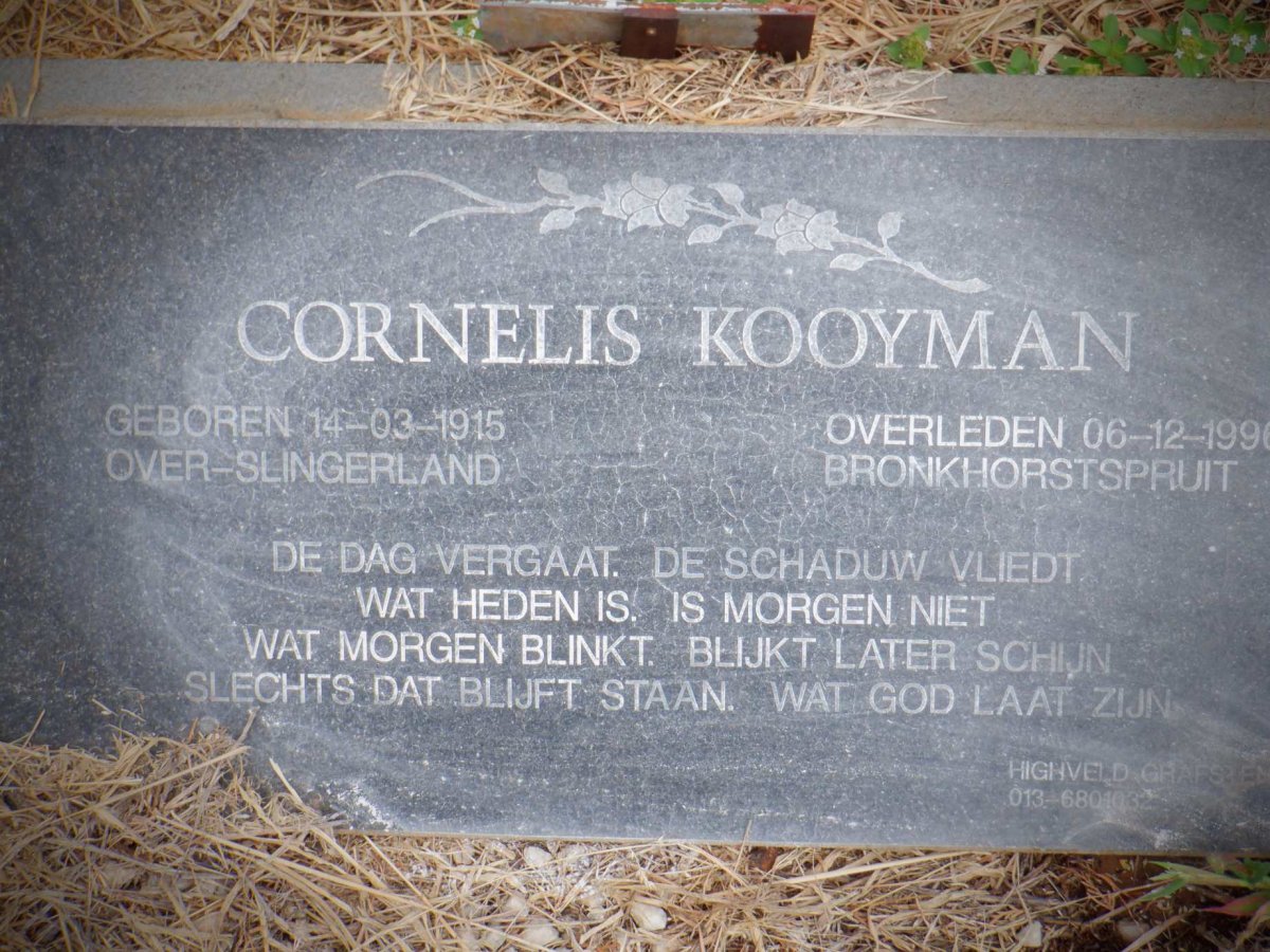 KOOYMAN Cornelis 1915-1996