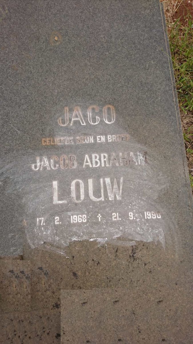 LOUW Jacob Abraham 1968-1990
