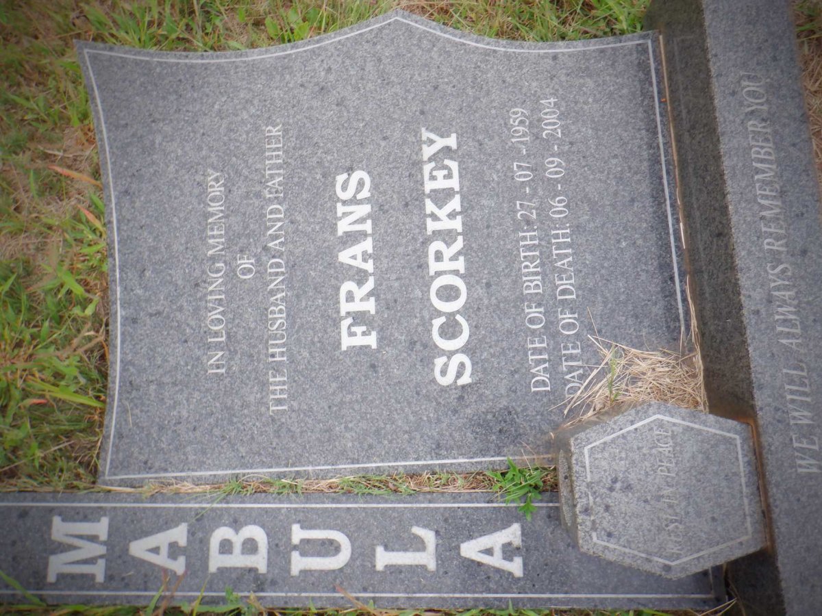 MABULA Frans Scorkey 1959-2004