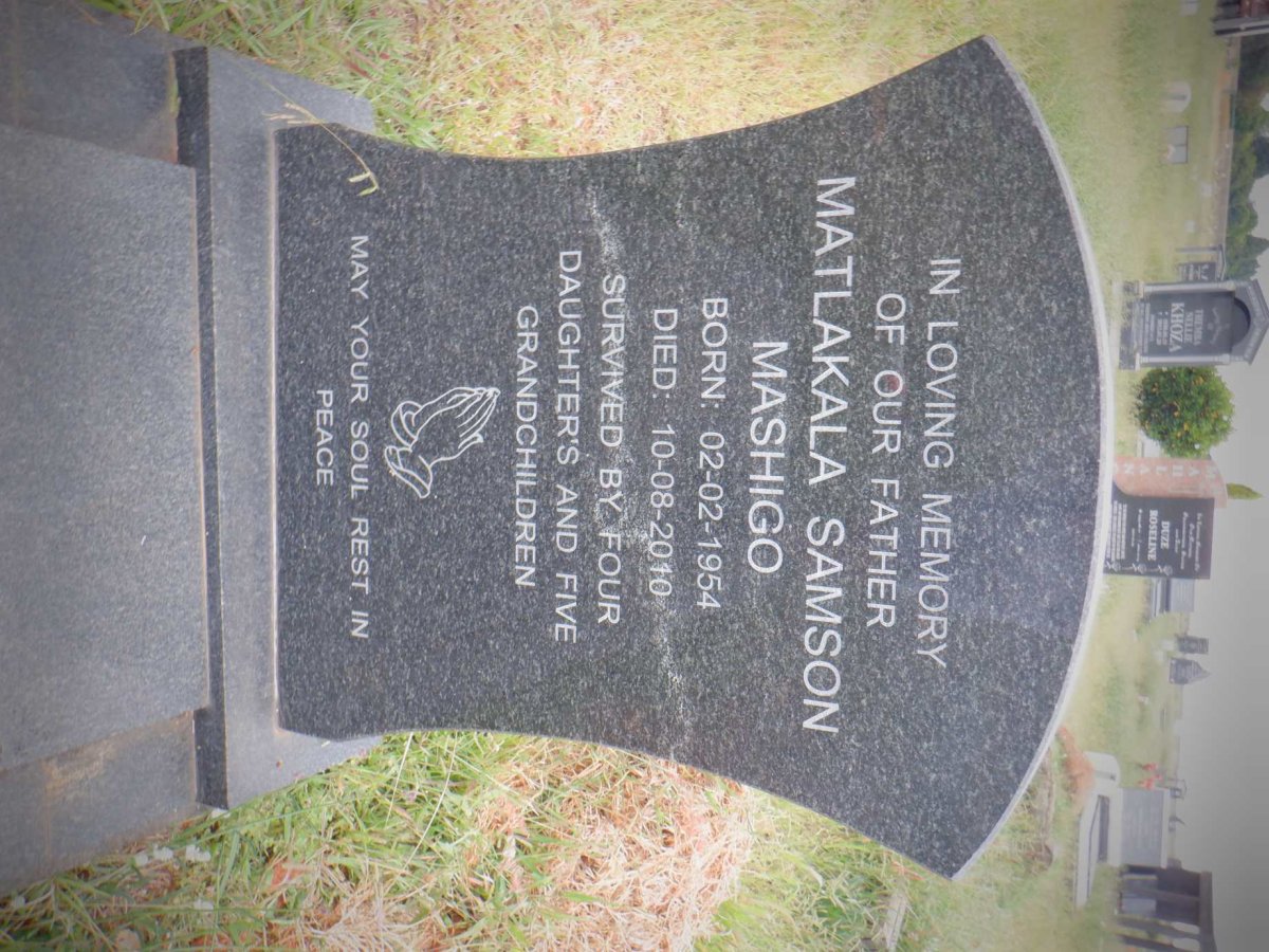 MASHIGO Matlakala Samson 1954-2010