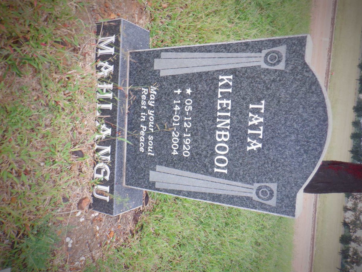 MAHLANGU Kleinbooi 1920-2004