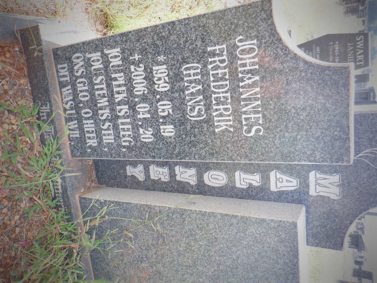 MALONEY Johannes Frederik 1959-2006