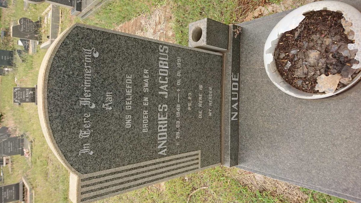 NAUDE Andries Jacobus 1948-1991
