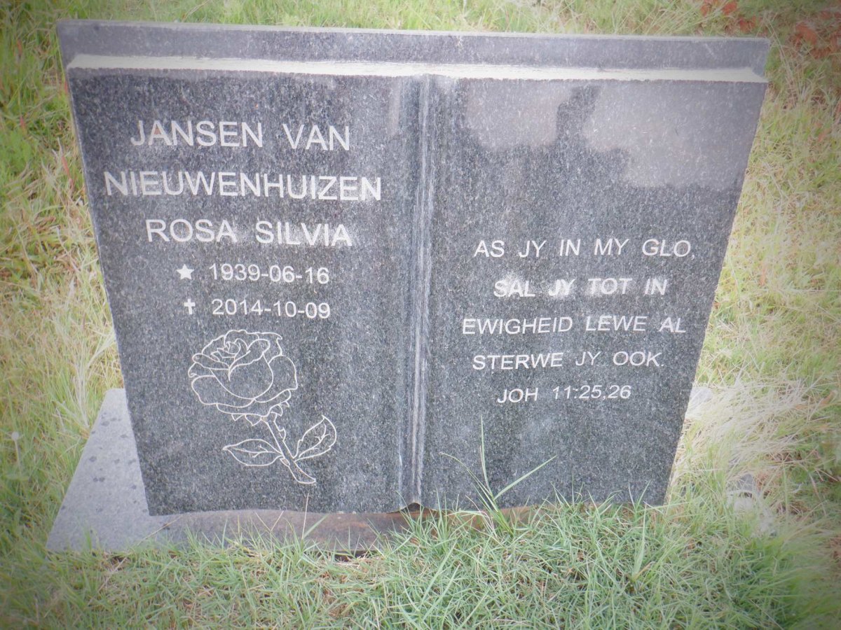 NIEUWENHUIZEN Rosa Silva, Jansen van 1939-2014