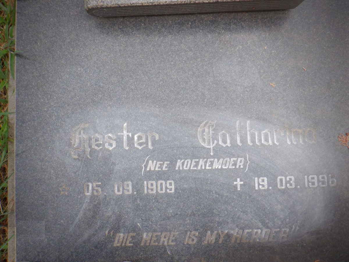 NIEKERK Hester Catharina, van nee KOEKEMOER 1909-1996