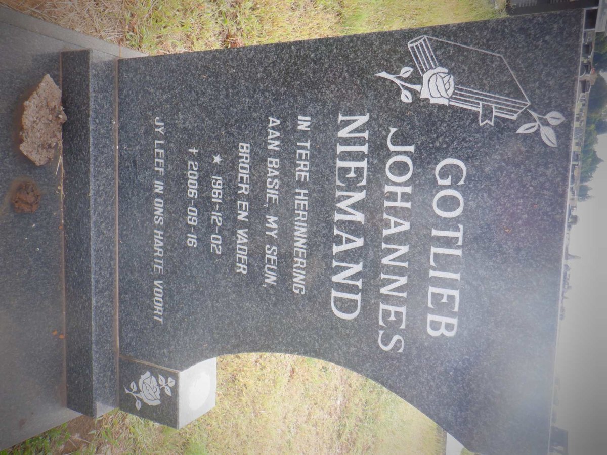 NIEMAND Gotlieb Johannes 1961-2006