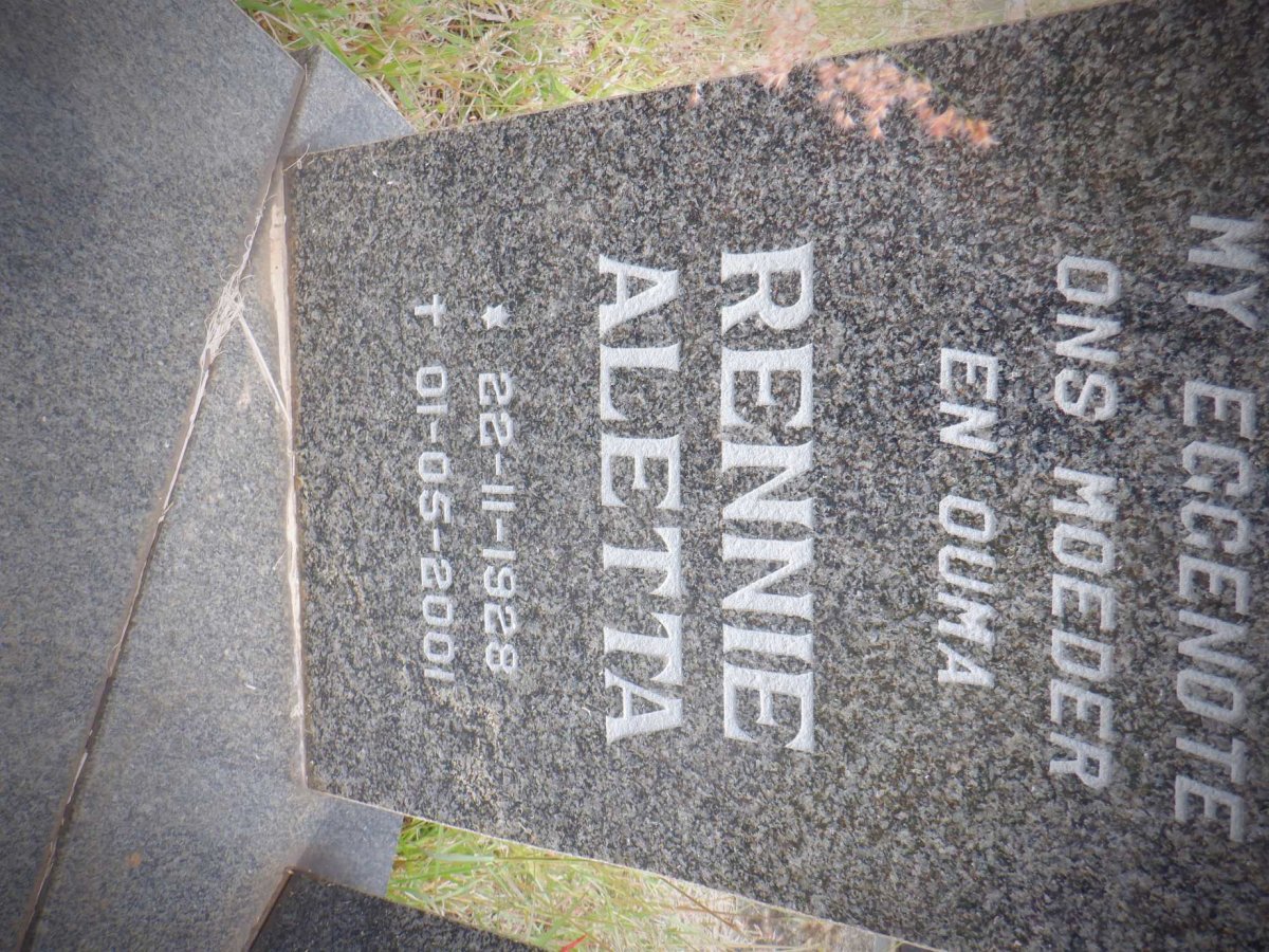 OORDT Gert J.J., van 1928- &amp; Rennie Aletta 1928-2001