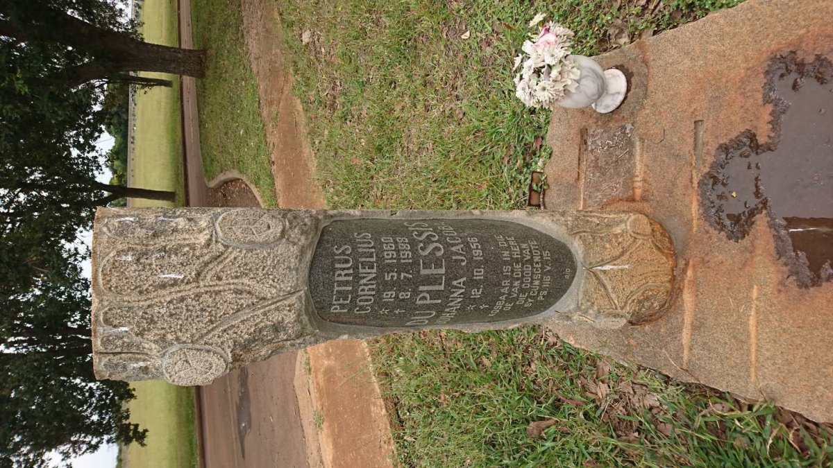 PLESSIS Petrus Cornelius, du 1960-1988 &amp; Johanna Jacoba 1956-