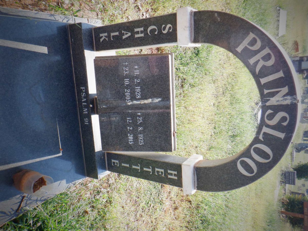 PRINSLOO Schalk 1928-2005 &amp; Hettie 1925-2015