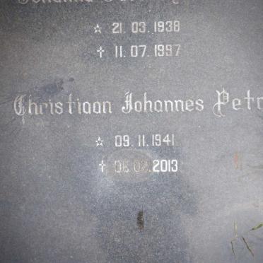 PEENS Christiaan Johannes Petrus 1941-2013 &amp; Johanna Jacoba Albertha 1938-1997