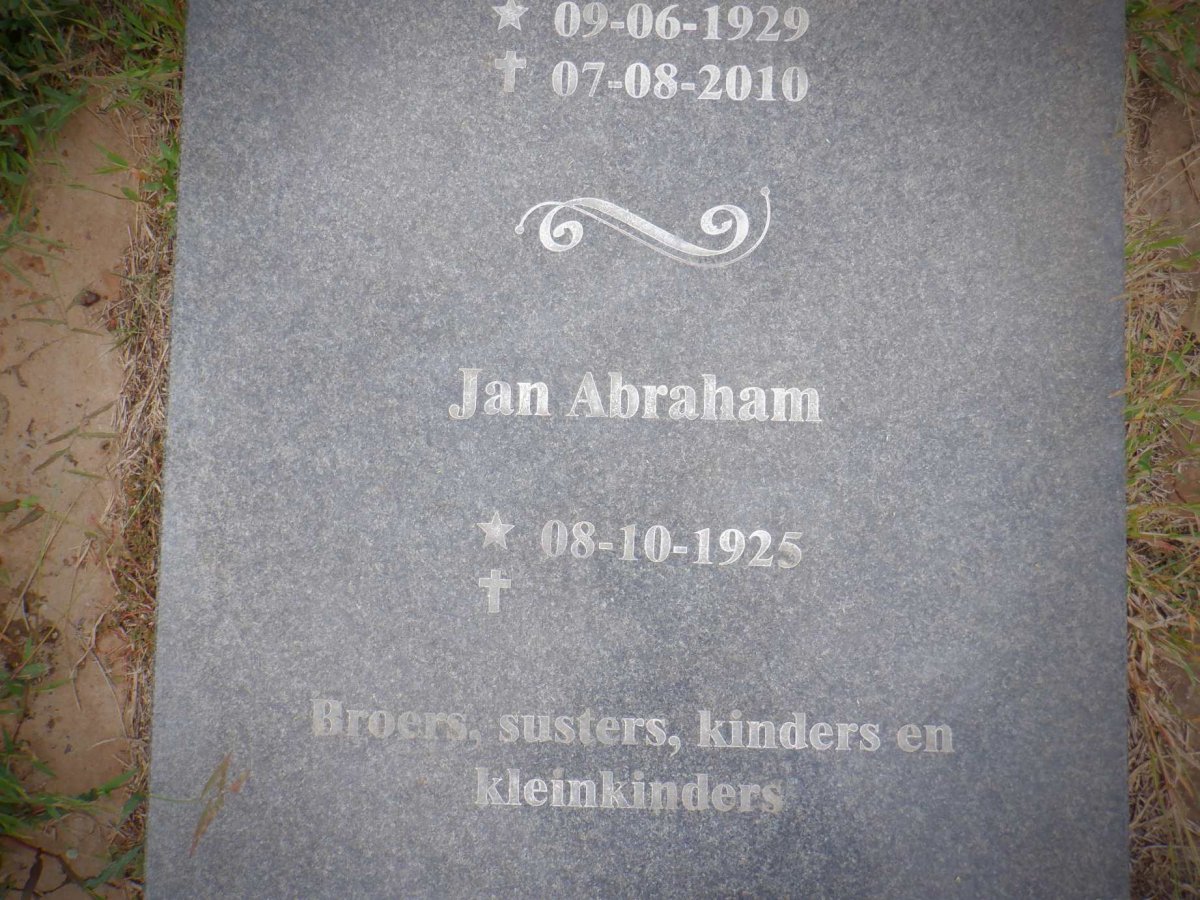 PLESSIS Jan Abraham, du 1925- &amp; Johanna Elizabeth Louw POTGIETER 1929-2010