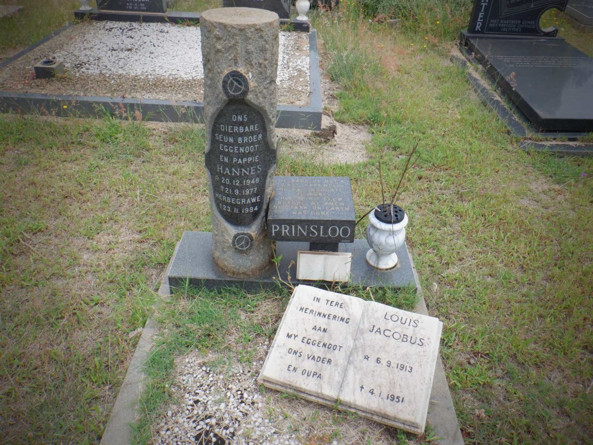 PRINSLOO Louis Jacobus 1913-1951  :: PRINSLOO Hannes 1948-1977