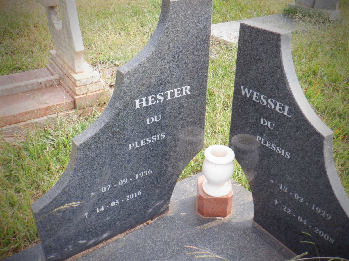 PLESSIS Wessel, du 1929-2008 &amp; Hester 1936-2016