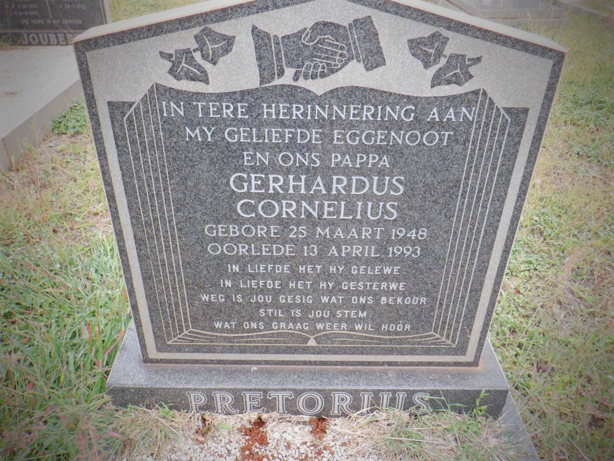 PRETORIUS Gerhardus Cornelius 1948-1993