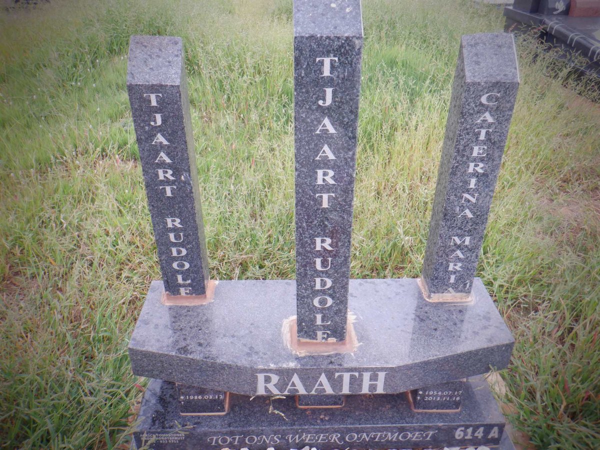 RAATH Tjaart Rudolf 1946- &amp; Caterina Maria 1954-2013 :: RAATH Tjaart Rudolf 1986-