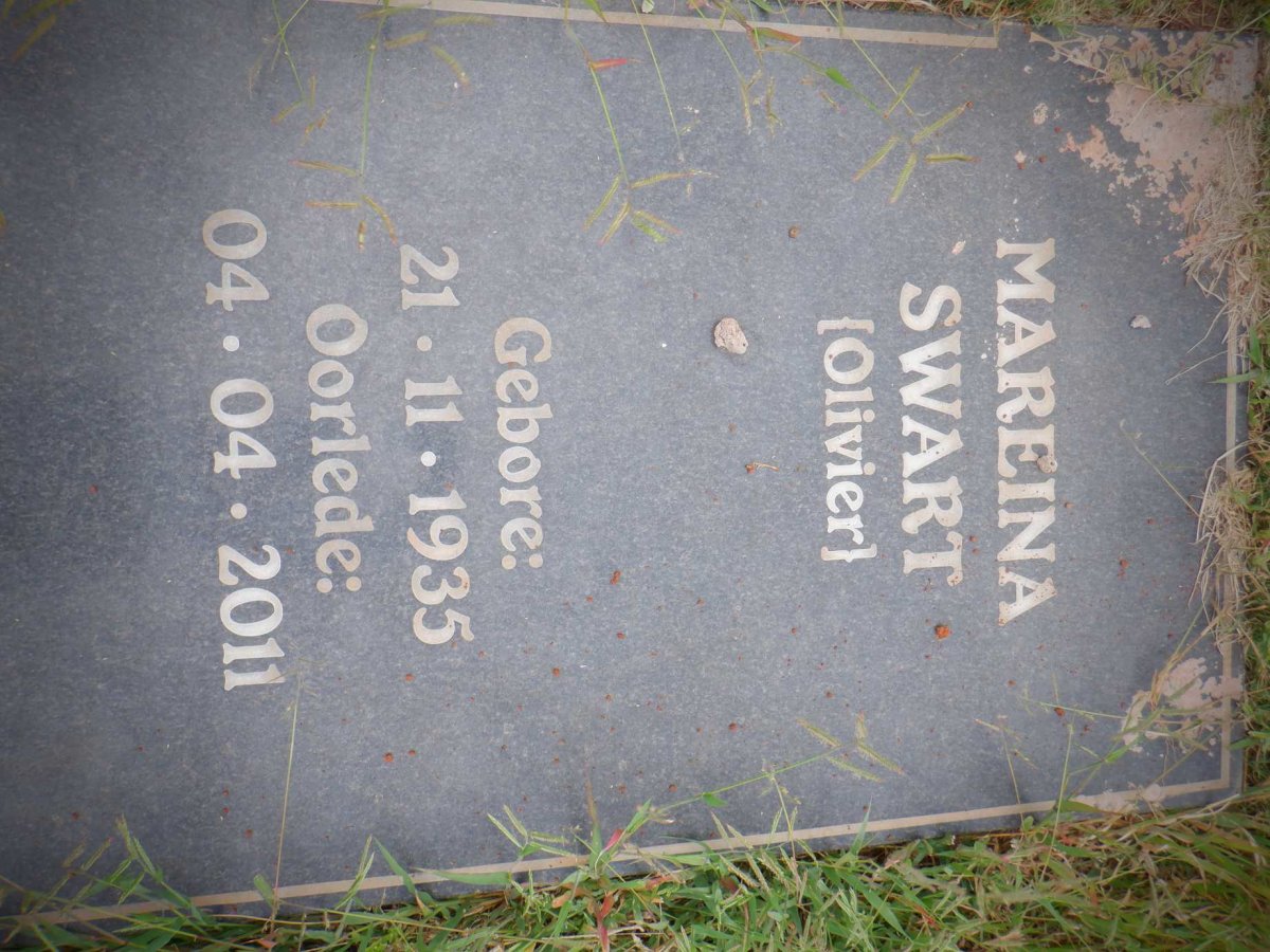 SWART Mareina nee OLIVIER 1935-2011