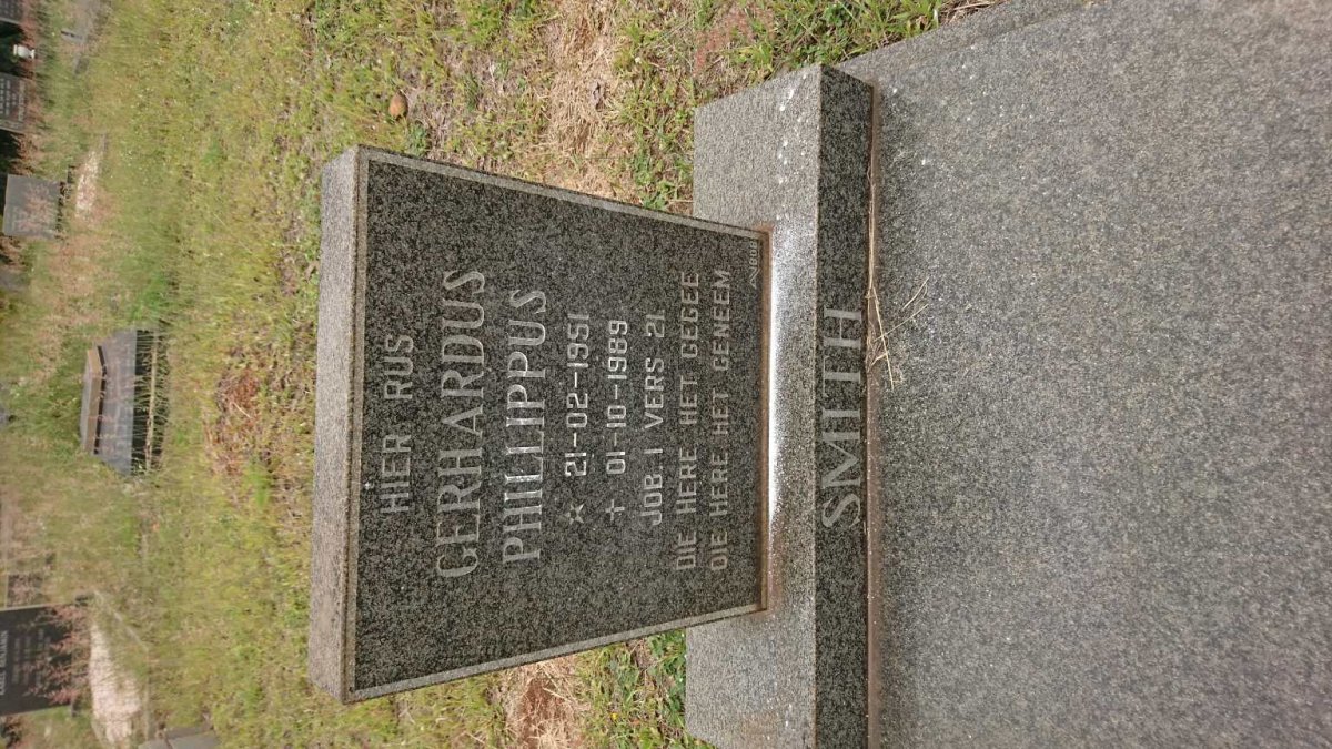 SMITH Gerhardus Phillippus 1951-1989